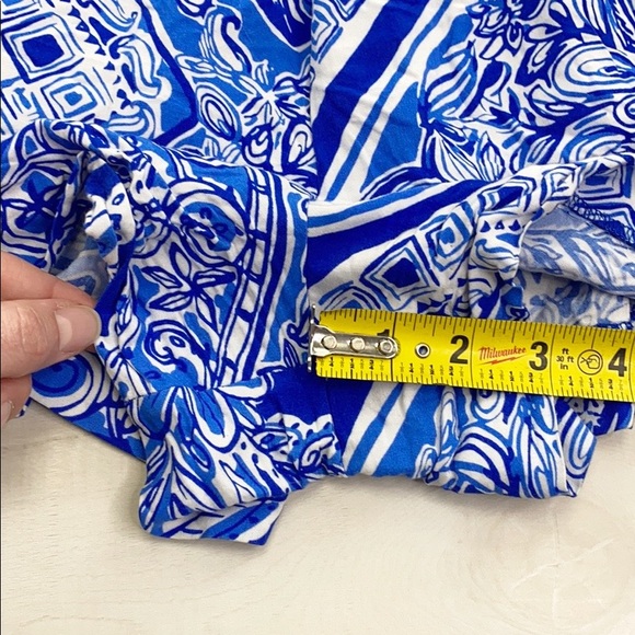 LILLY PULITZER Dusk Romper Blue Crush *No Belt* - Picture 11 of 13